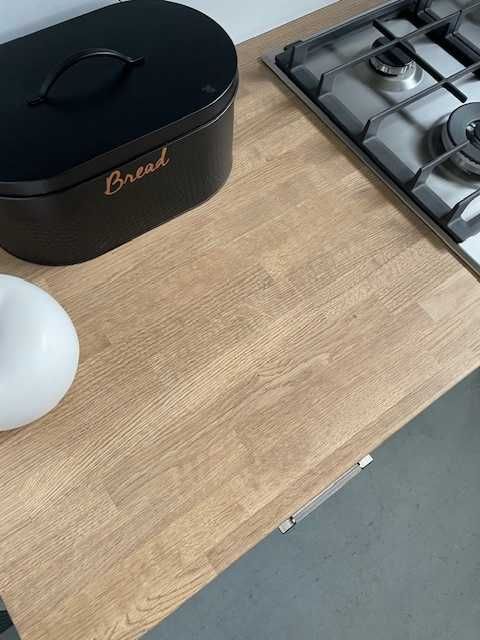 Zestaw mebli kuchennych dąb reveal/ czarny - nowy - kuchnia