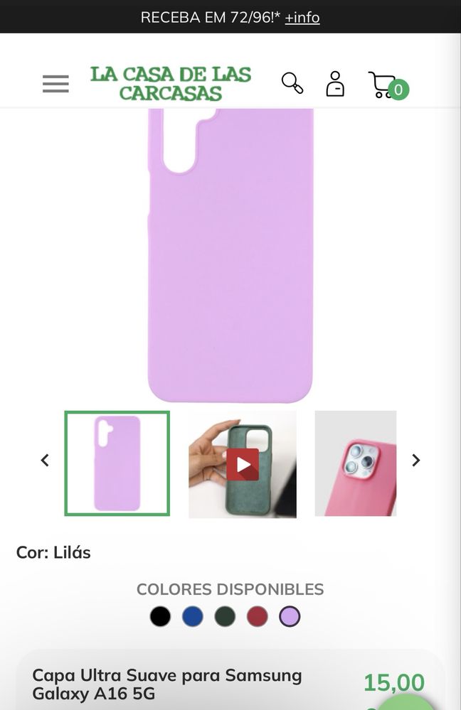 Capa Lilás Samsung A16