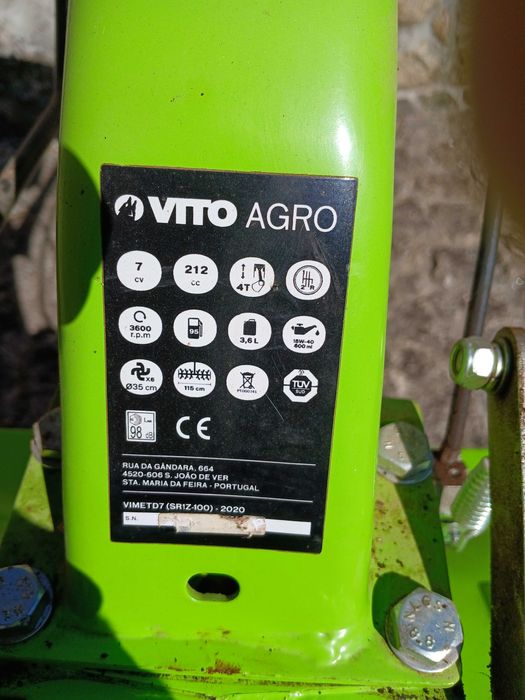 Motoenxada vito 7hp + 5 acessórios