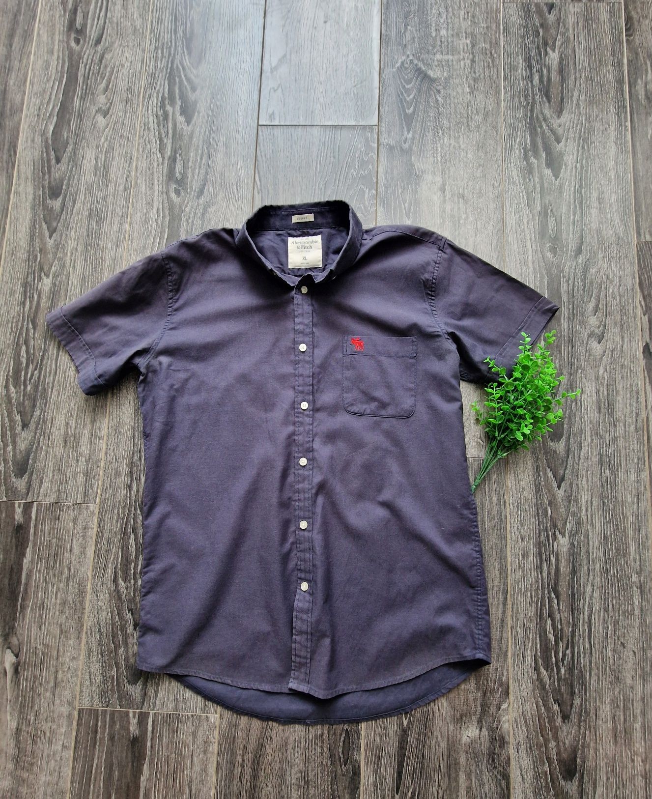 Abercrombie&Fitch koszula męska granatowa r. Xl