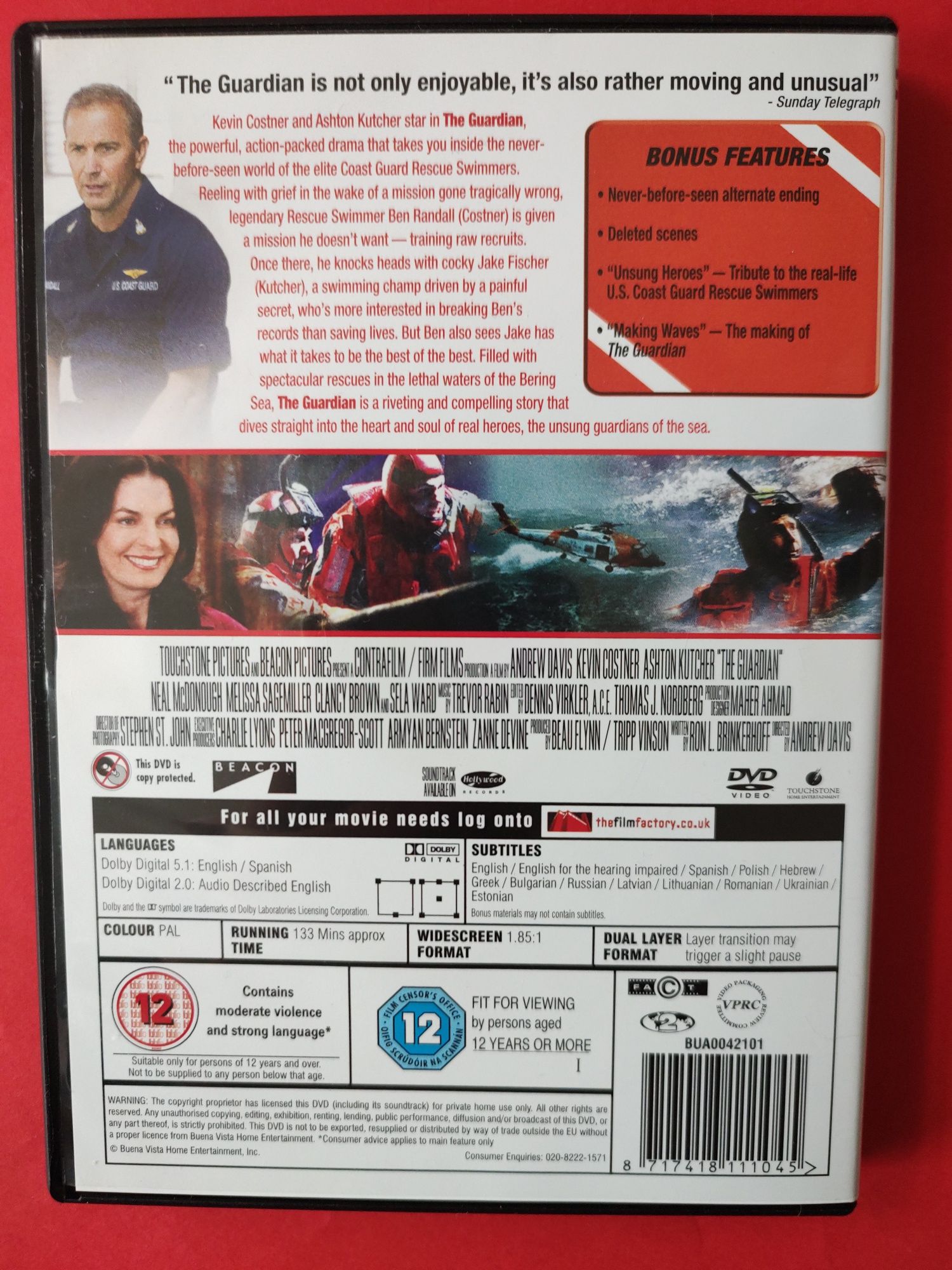 The Guardian/Kevin Costner/ Ashton Kutscher język polski