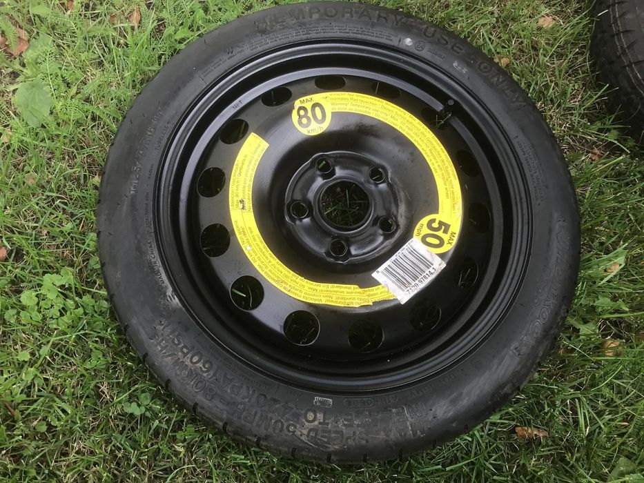 Koło Dojazdowe Dojazdówka VW Skoda Seat 16 cali 5x112 125/70R16 Zapas