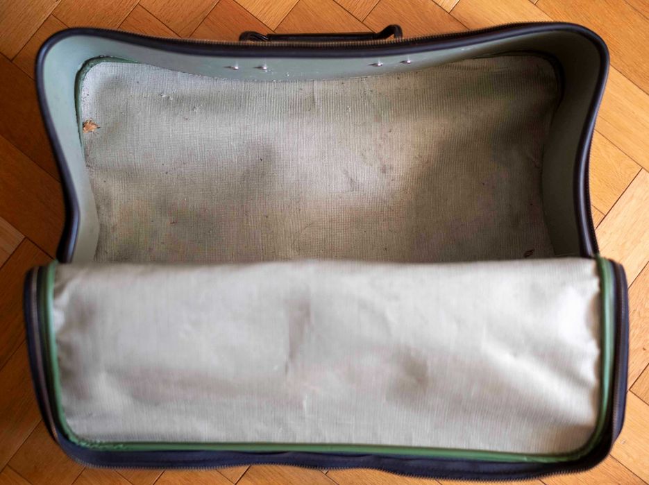 Walizka w szkocką kratę PRL Vintage Retro '70-'80 oldschool Neseser