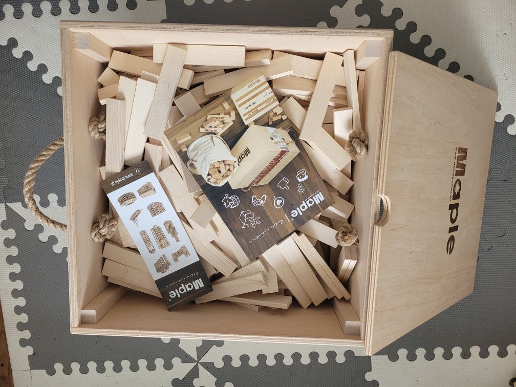 Klocki Maple w skrzyni na kółkach - 500 sztuk