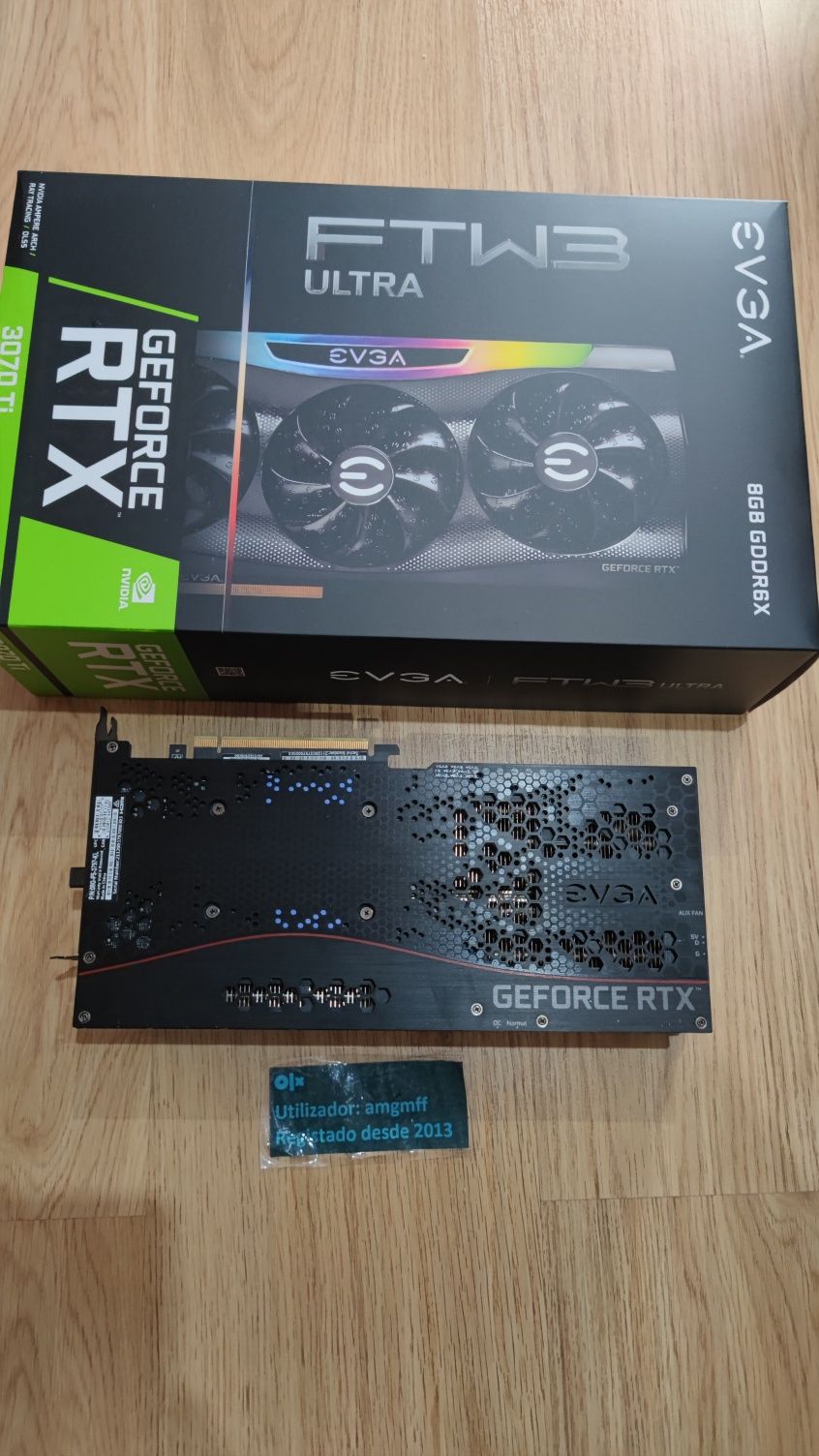 Nvidia EVGA RTX 3070 TI ftw3 Ultra GeForce 8Gb GDDR6X