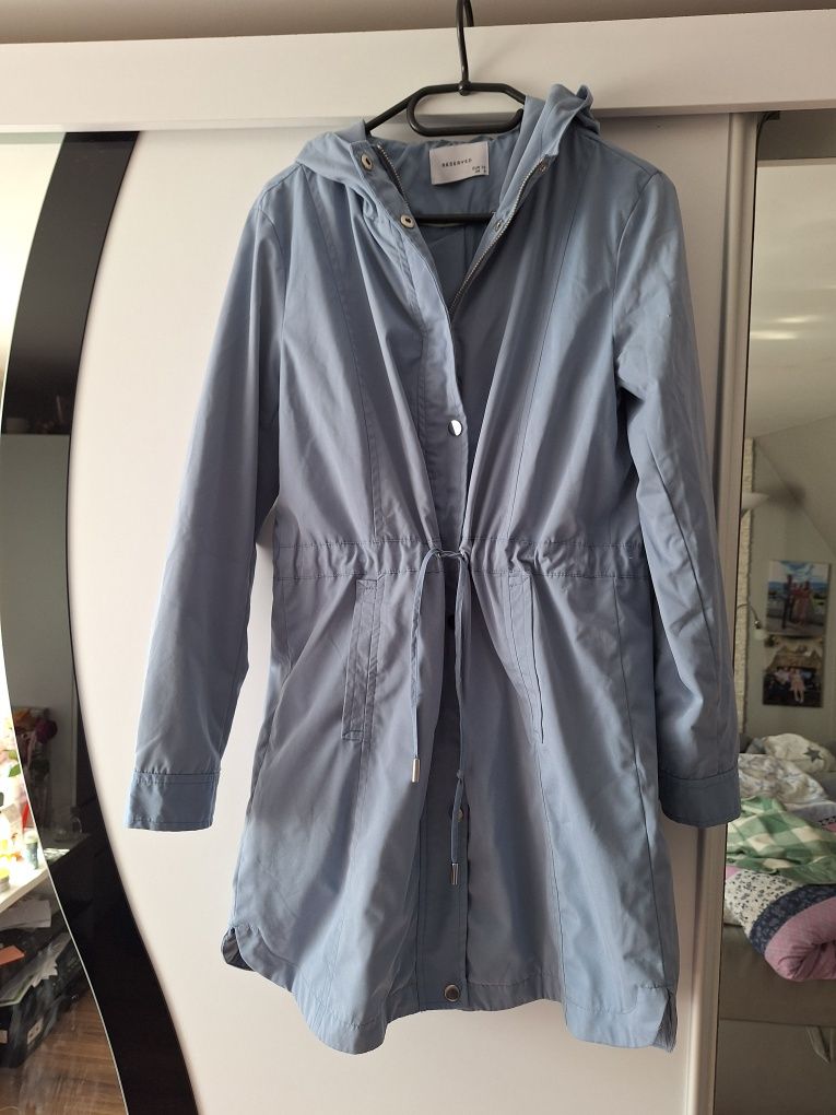Parka plaszczyk niebieska wiosenna reserved s