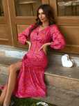 Sukienka Maxi Boho W Kwiaty Z Dekoltem V Casual Shein L 40