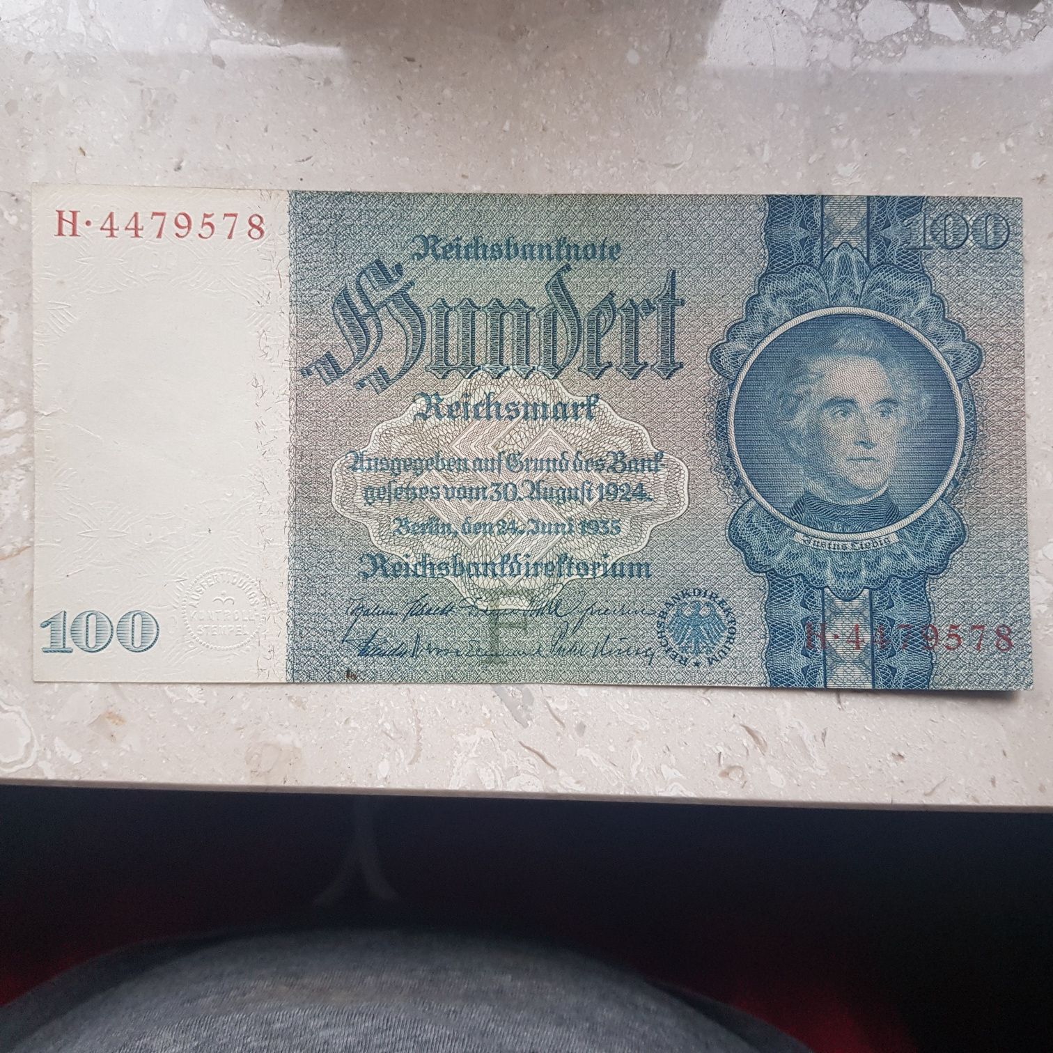 100 marek niemieckich 1924 bardzo ładnie zachowane