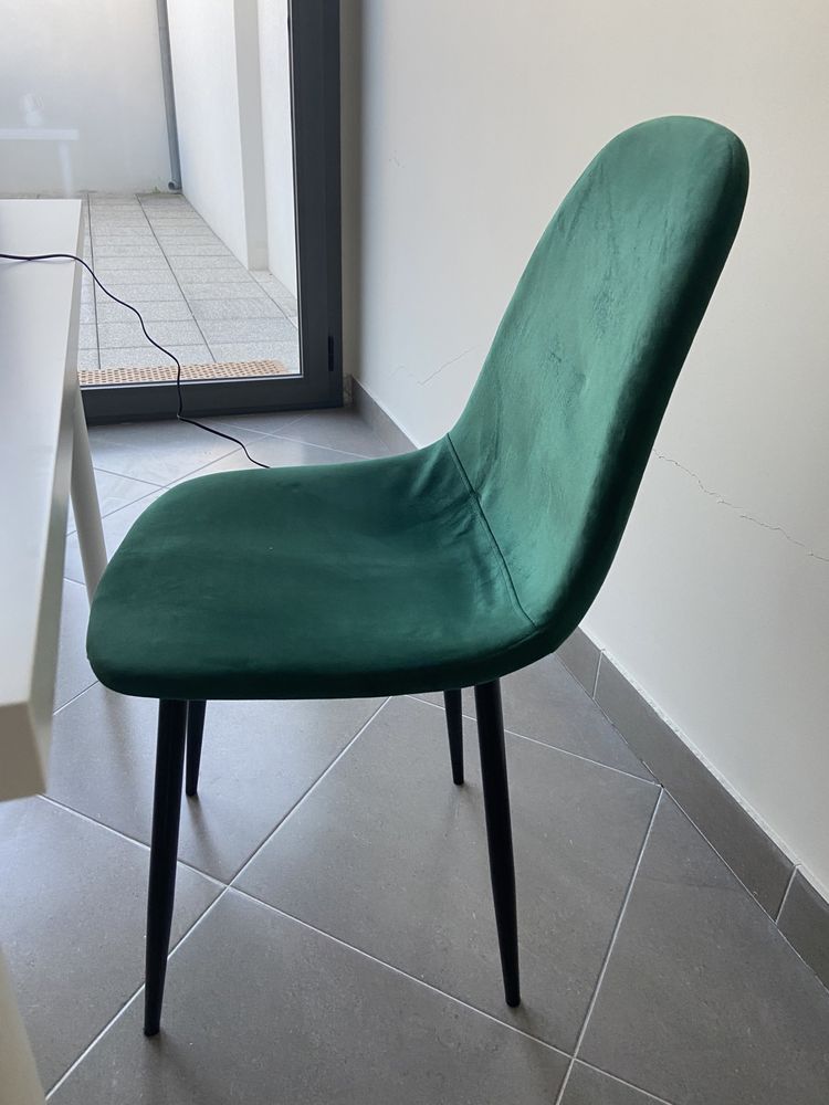 Cadeira verde veludo
