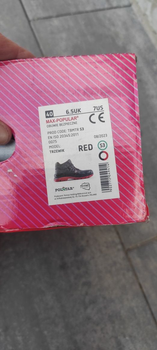 Buty robocze rozmiar 40 nowe
