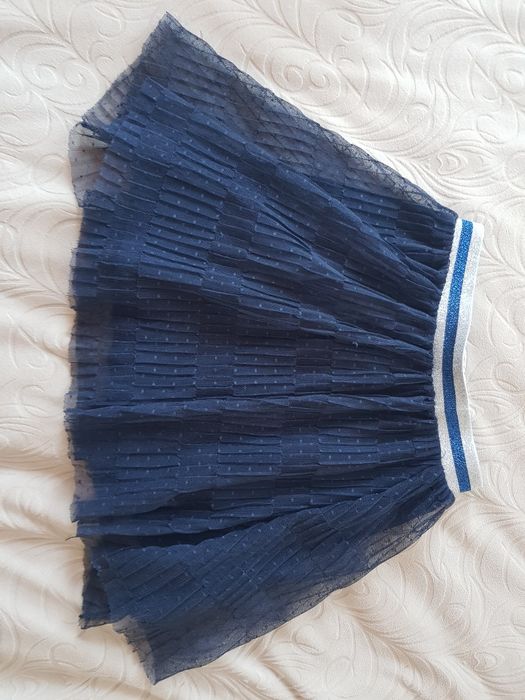 Granatowa spódnica Tchibo r.122/128, tiulowa