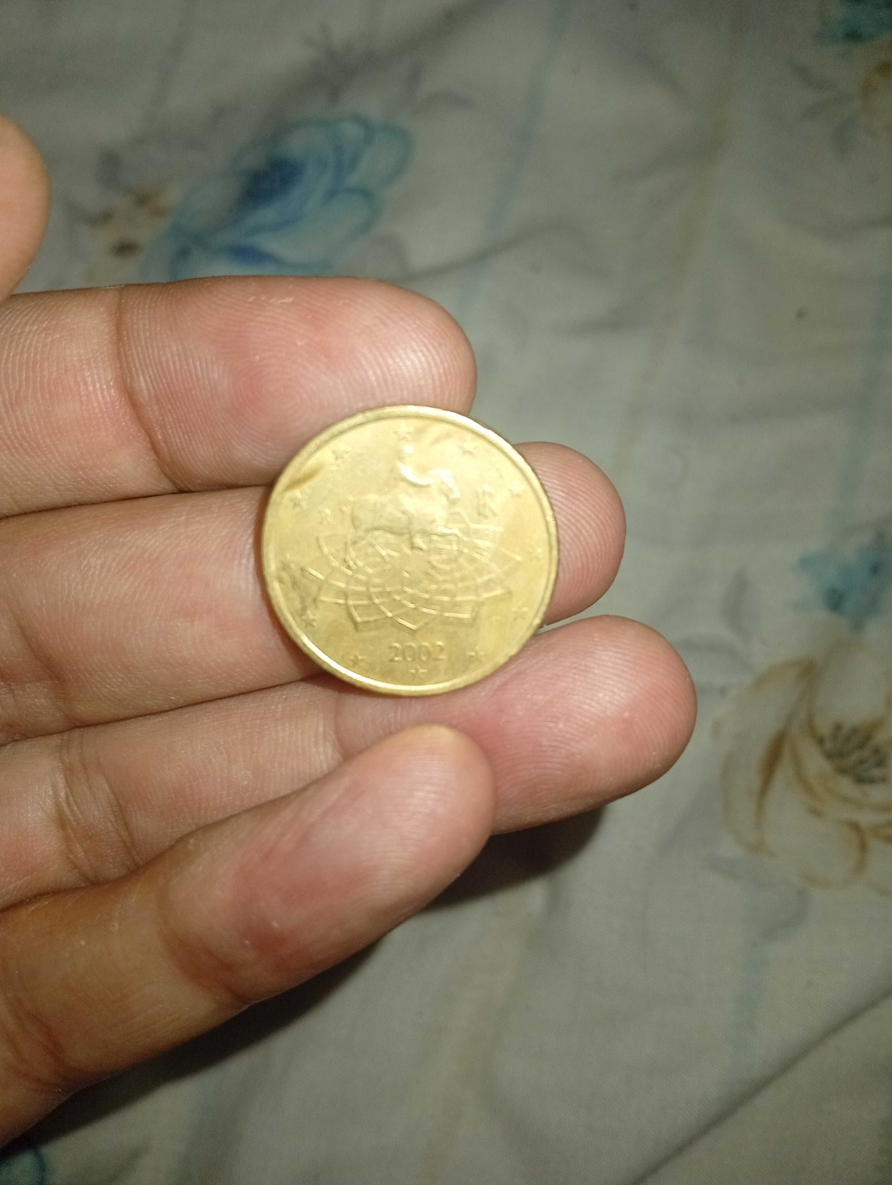 moeda 50 cêntimos rara
