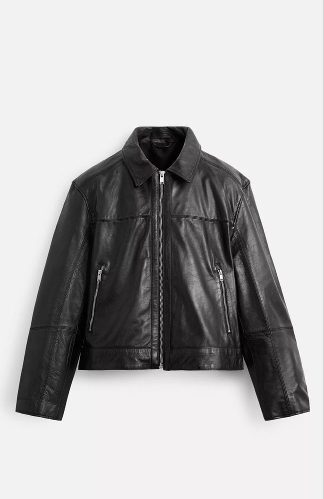 Blusão Boxy Fit de Pele - Zara | Novo Casaco de Couro