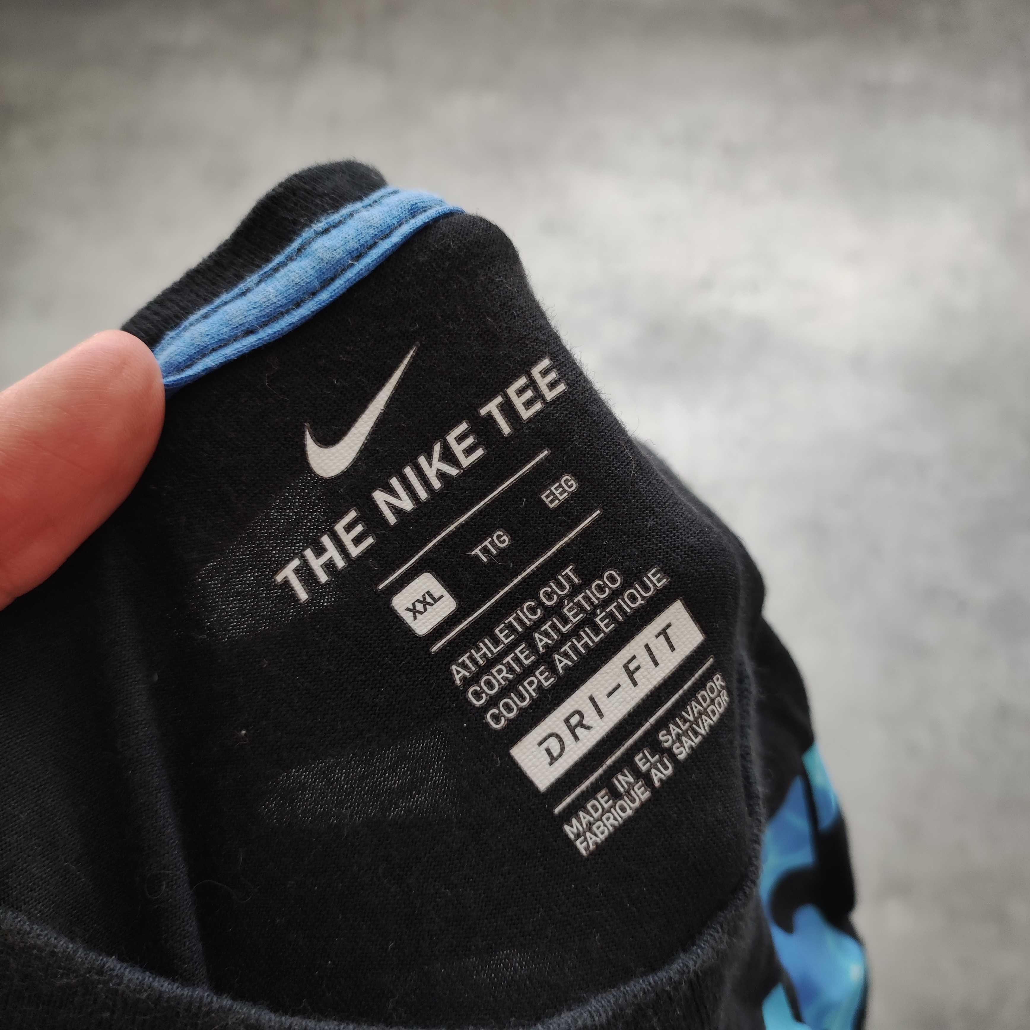 MĘSKA Koszulka Bawełna Czarna Duże Logo Nike JUST Do It Sport Casual