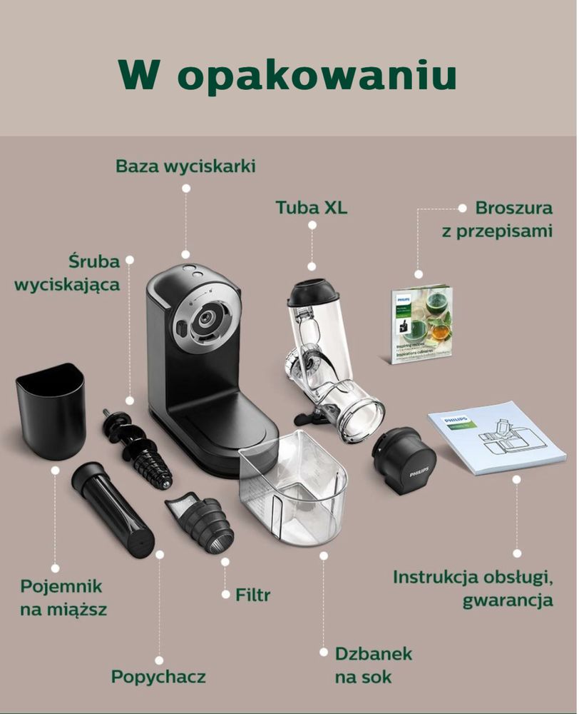 Sprzedam wyciskarkę wolnoobrotową Philips HR1889/70