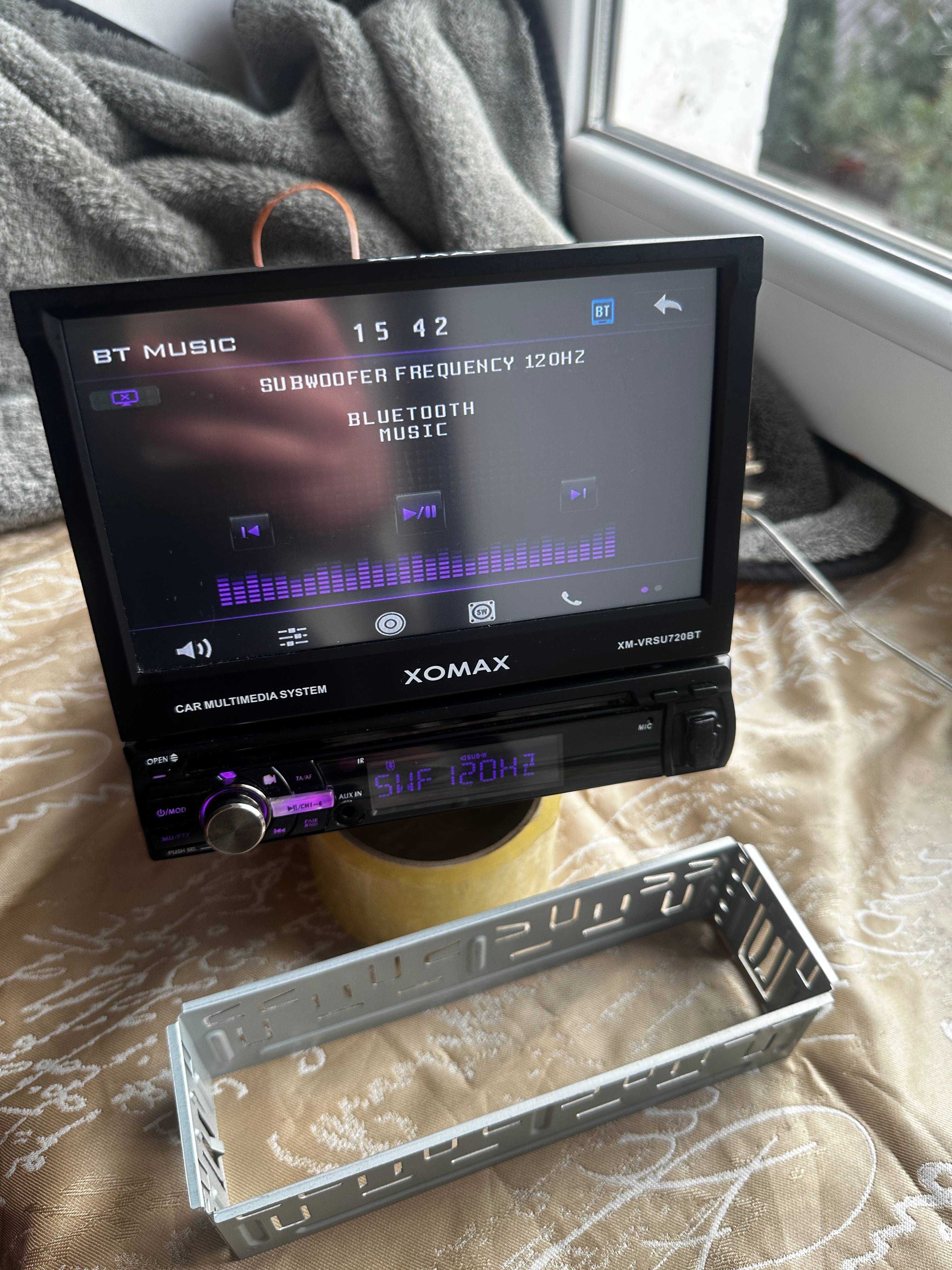 Radio 1 Din Ekran Winda XOMAX XM-VRSU720BT 4X60W USB SD Bluetooth