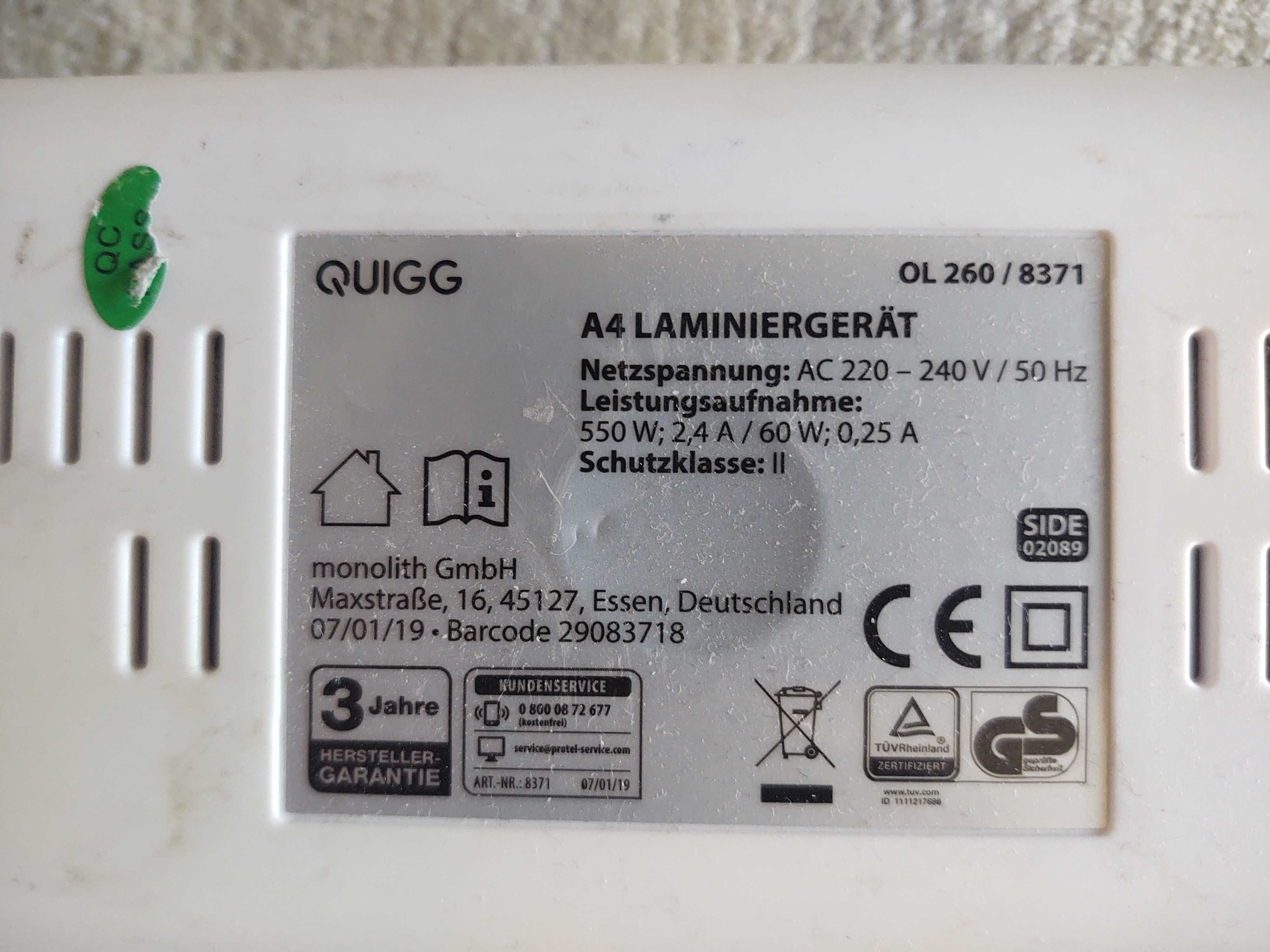 Laminator do laminowania dokumentów