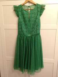 Sukienka zielona tiulowa 38