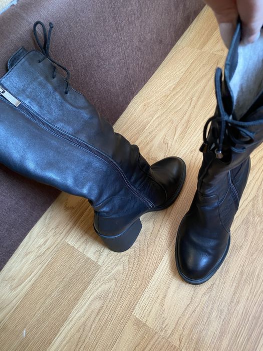 Шкіряні зимові чоботи