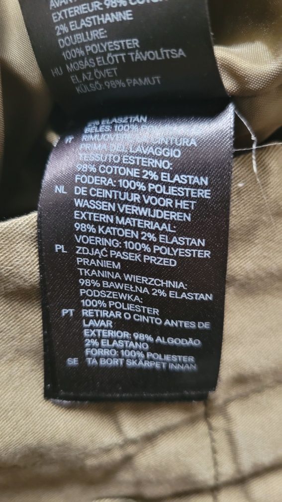 cienka kurtka khaki r. S z H&M