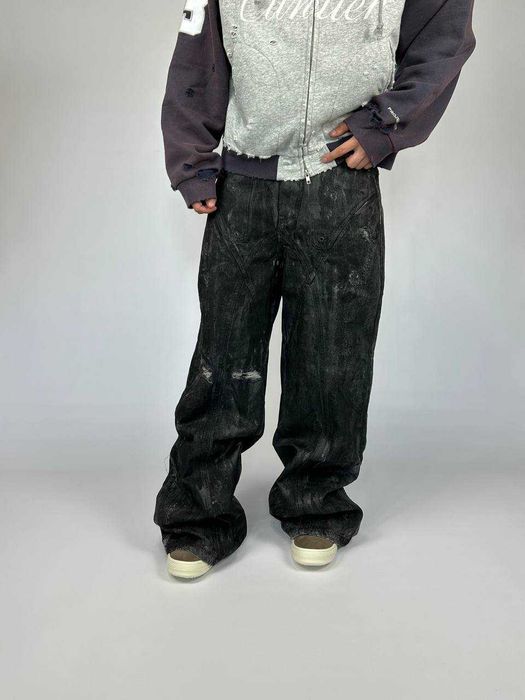 Джинси NO FAITH STUDIOS NFS baggy клеш штани черные чорні джинсы M L S