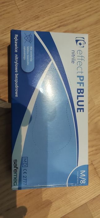 Rękawice nitrylowe bezpudrowe m