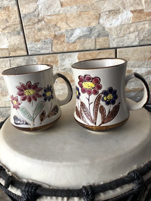 Zestaw 2 kubkow Foreign recznie malowane