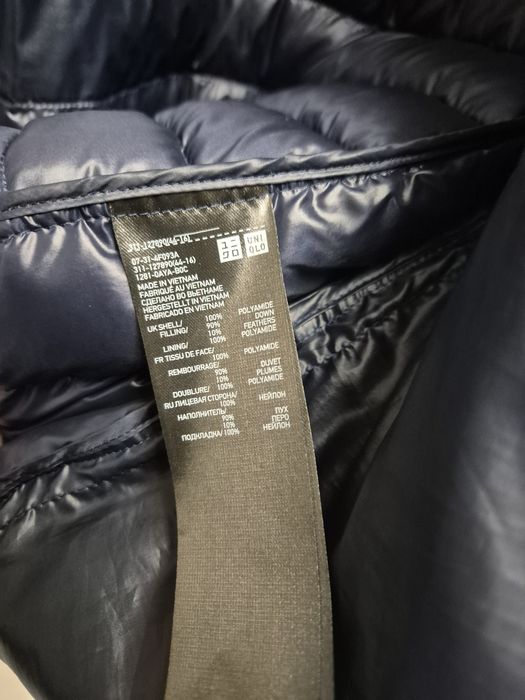 Микропуховик UNIQLO blue-gray р. .XL