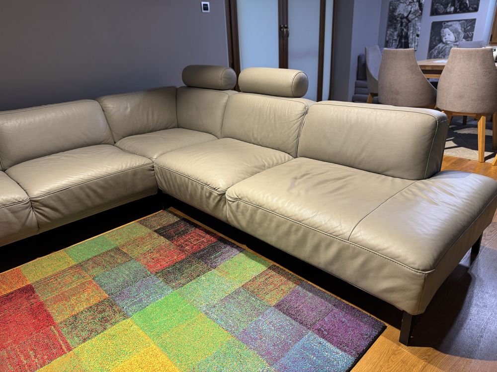 Sofa narożna Etap Sofa, skóra naturalna