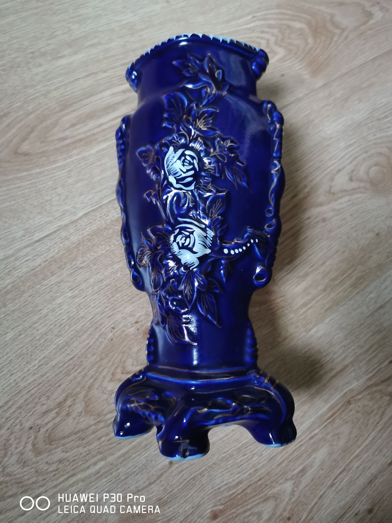 Piękny wazon kobaltowy