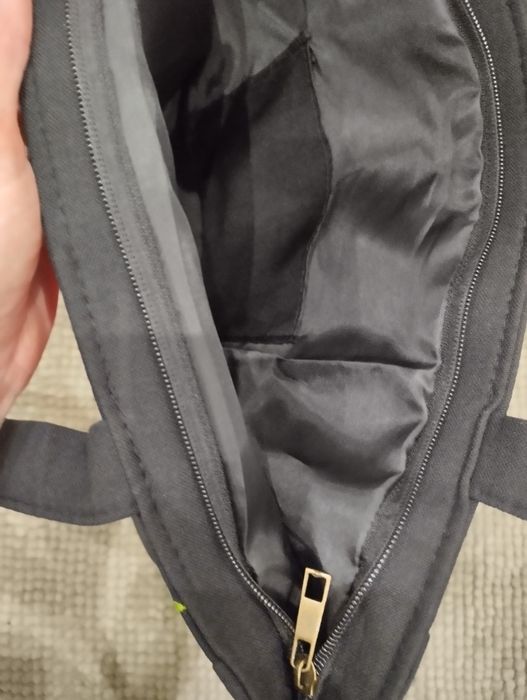 Duża torba torebka folkowa haftowana folk czarna w kwiaty