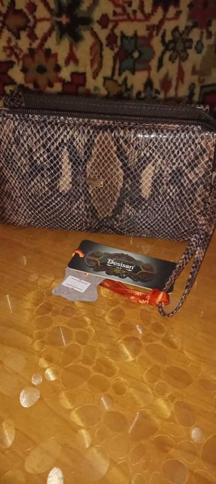 Натуральная кожаная   сумка  , косметичка  кожа