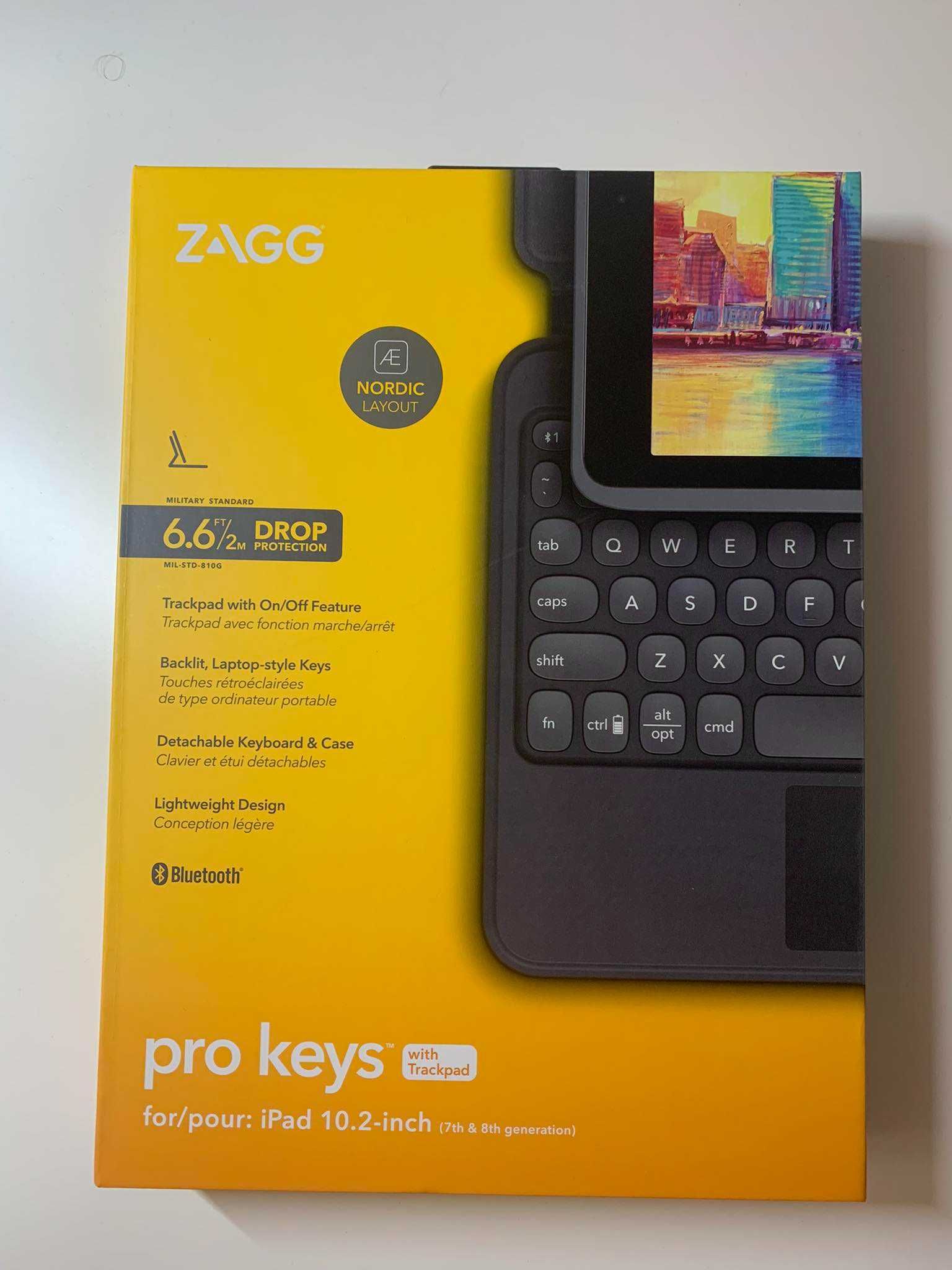 Etui z klawiaturą ZAGG PRO KEYS trackpad Ipad 10.2" 7/8/9th Jak nowe