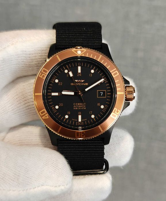Чоловічий годинник Glycine GL0173 Combat Sab Automatic 42mm 200m