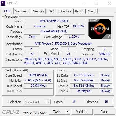 AMD Ryzen 7 5700x3d