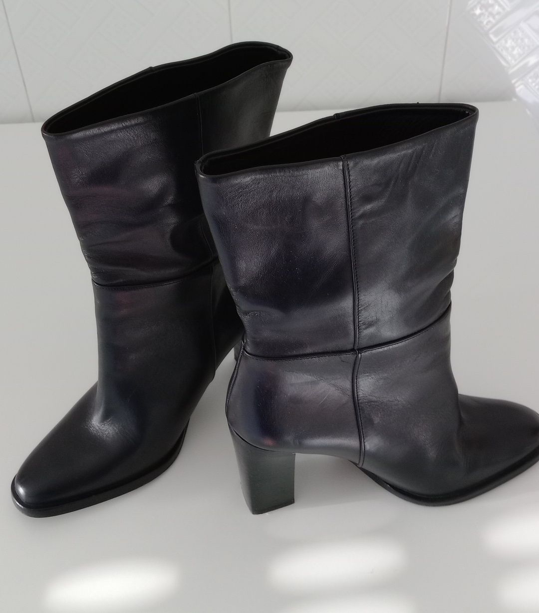 Botas de pele novas Massimo Dutti.