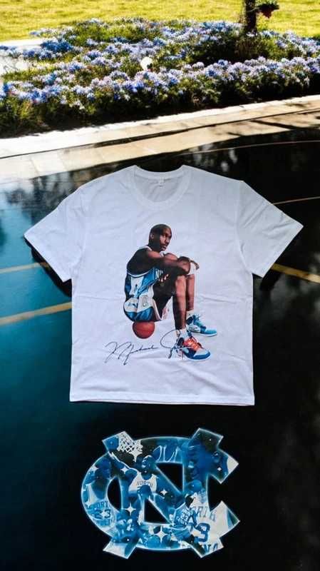 Koszulka Michael Jordan UNC vintage basketball retro tshirt bulls nba
