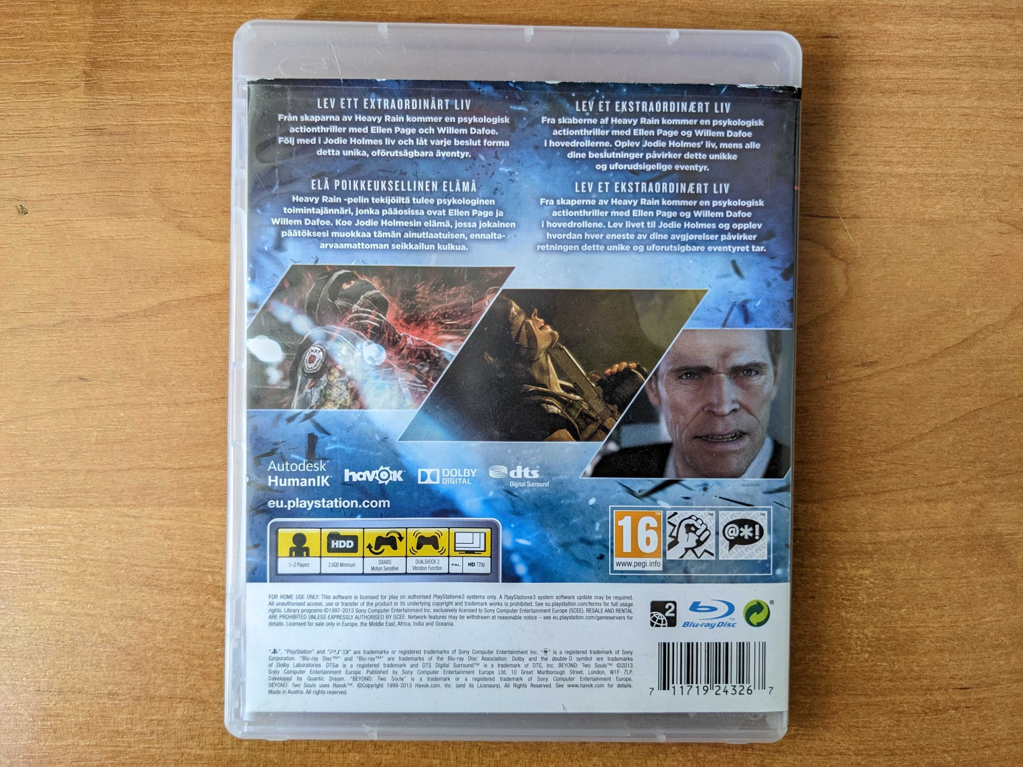 Диск Beyond Two Souls PS3
