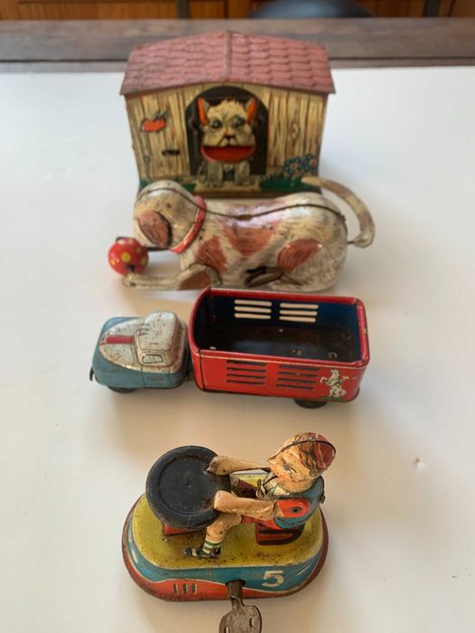 brinquedos folha/lata vintage