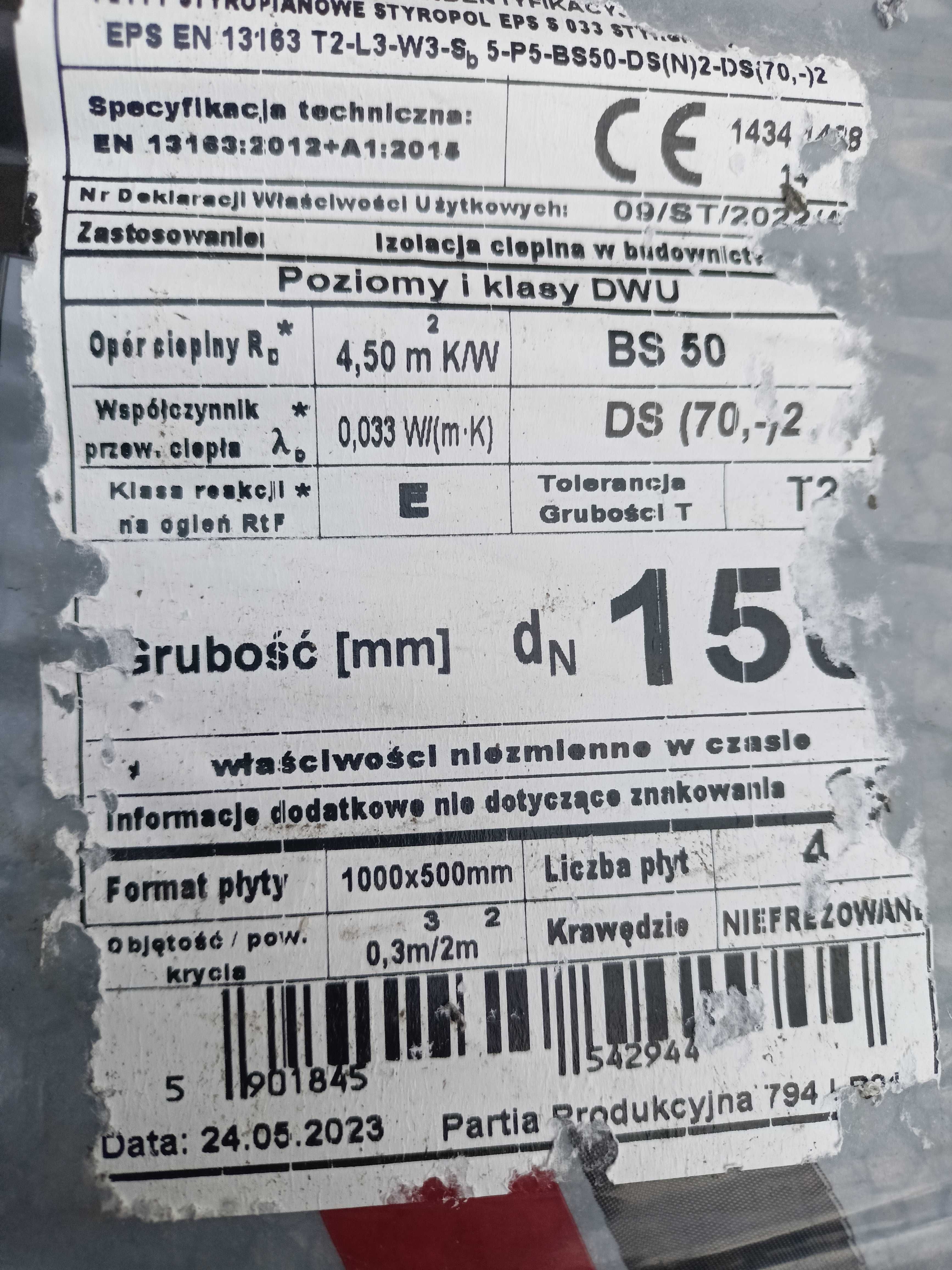 Styropian fasadowy 0,33