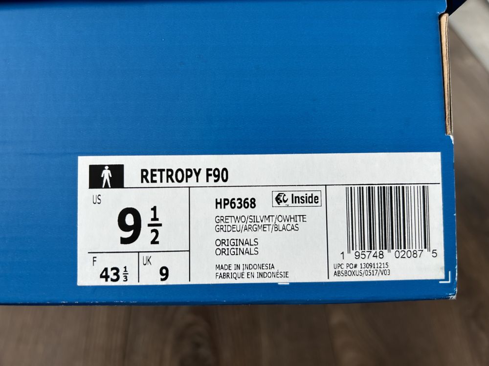 Чоловічі кросівки Adidas Retropy f90 43 розмір