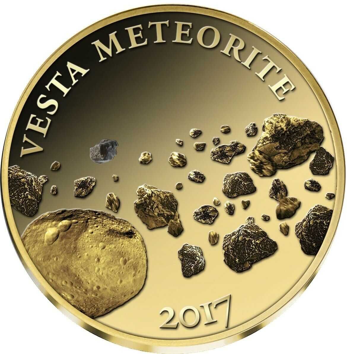 3000 Franków 2017 Czad - złota moneta z meteorytem