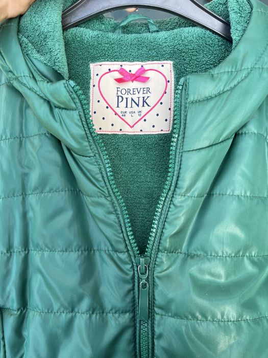 Zielona kurtka ocieplana pikowana damska Forever Pink L
