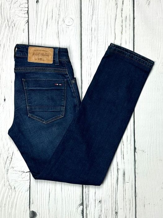 Napapijri Lund Jeansy Męskie Spodnie Slim Fit Logowane r. W29