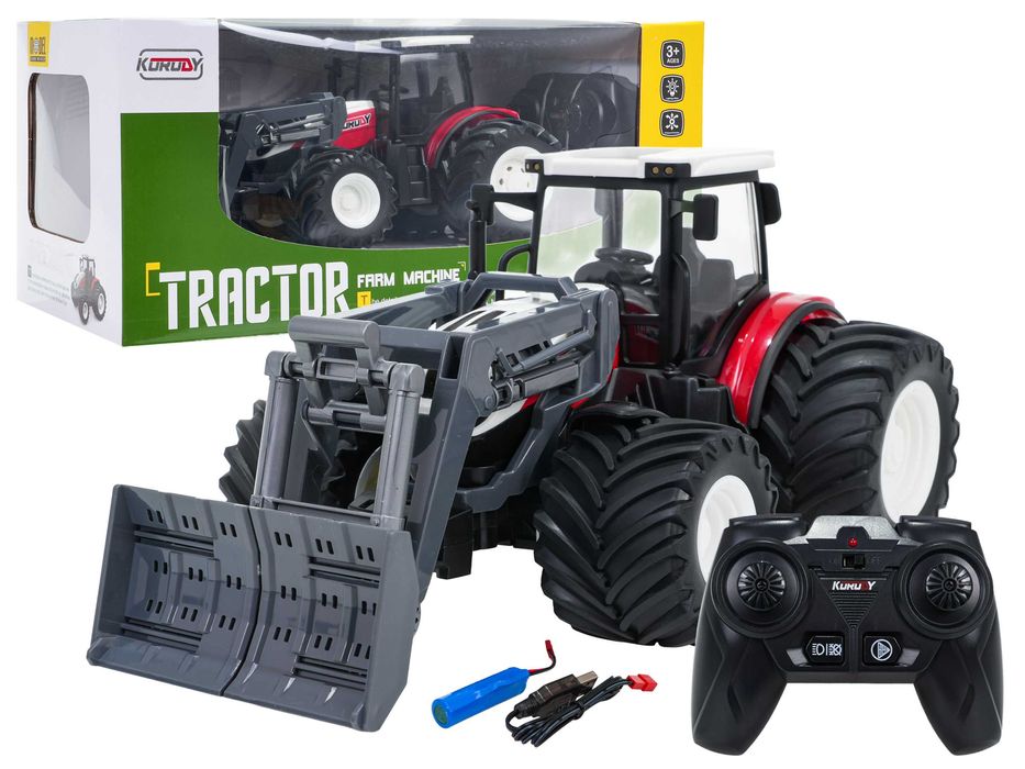 Traktor + Spych R/C 1:24 Czerwony ZRC.6632K