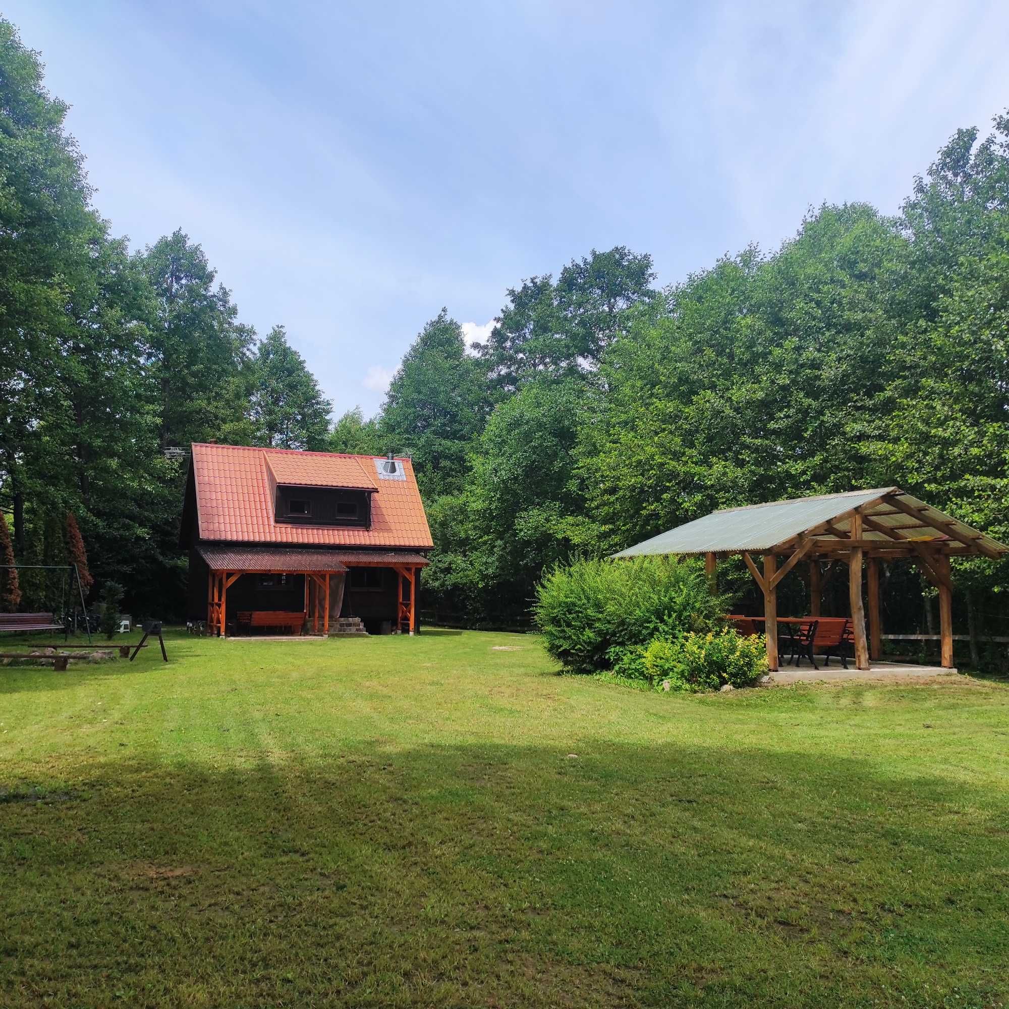 domek nad jeziorem MAZURY własna linia brzegowa łódka kajaki kominek