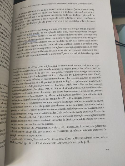 Estudos sobre os regulamentos administrativos
