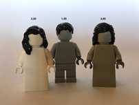 LEGO włosy czarne różne wzory