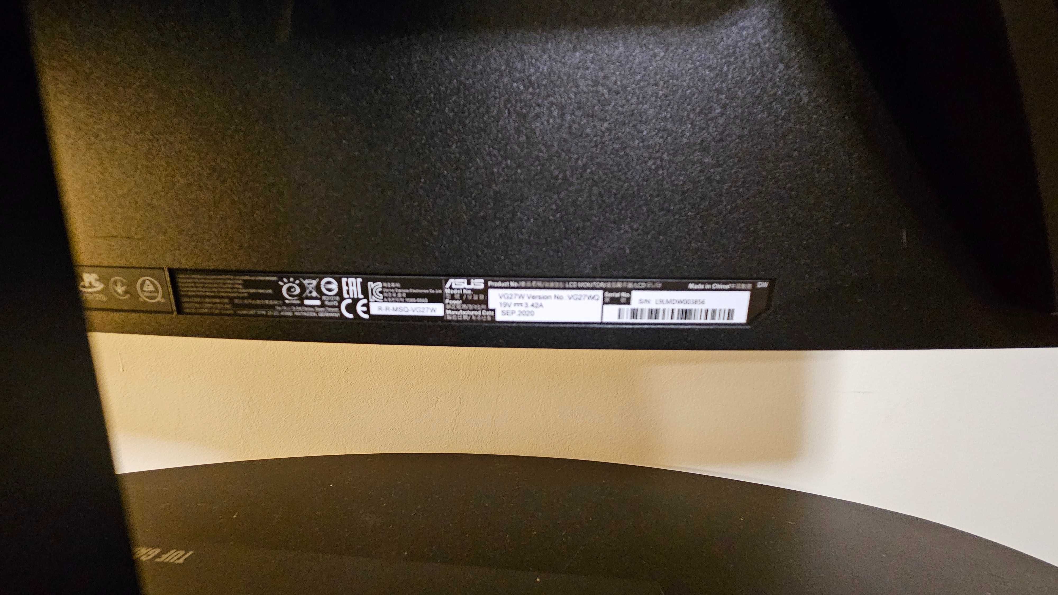 Monitor ASUS TUF VG27WQ 27" WQHD Curvo 165Hz