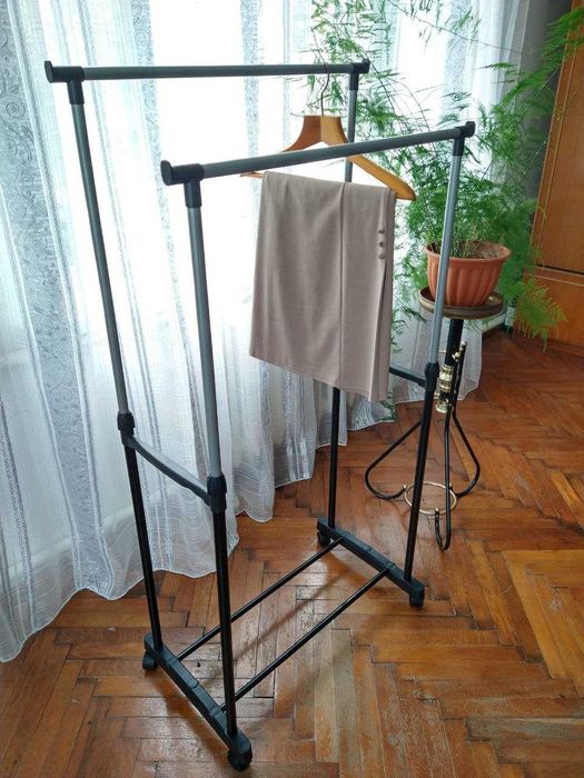 Стійка вішалка телескопічна для одягу та взуття 140 см нова